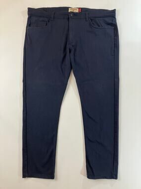 Hudson & Barrow Men's 42x32 Navy Slim Stretch Pants 5 Pocket Cotton Blend